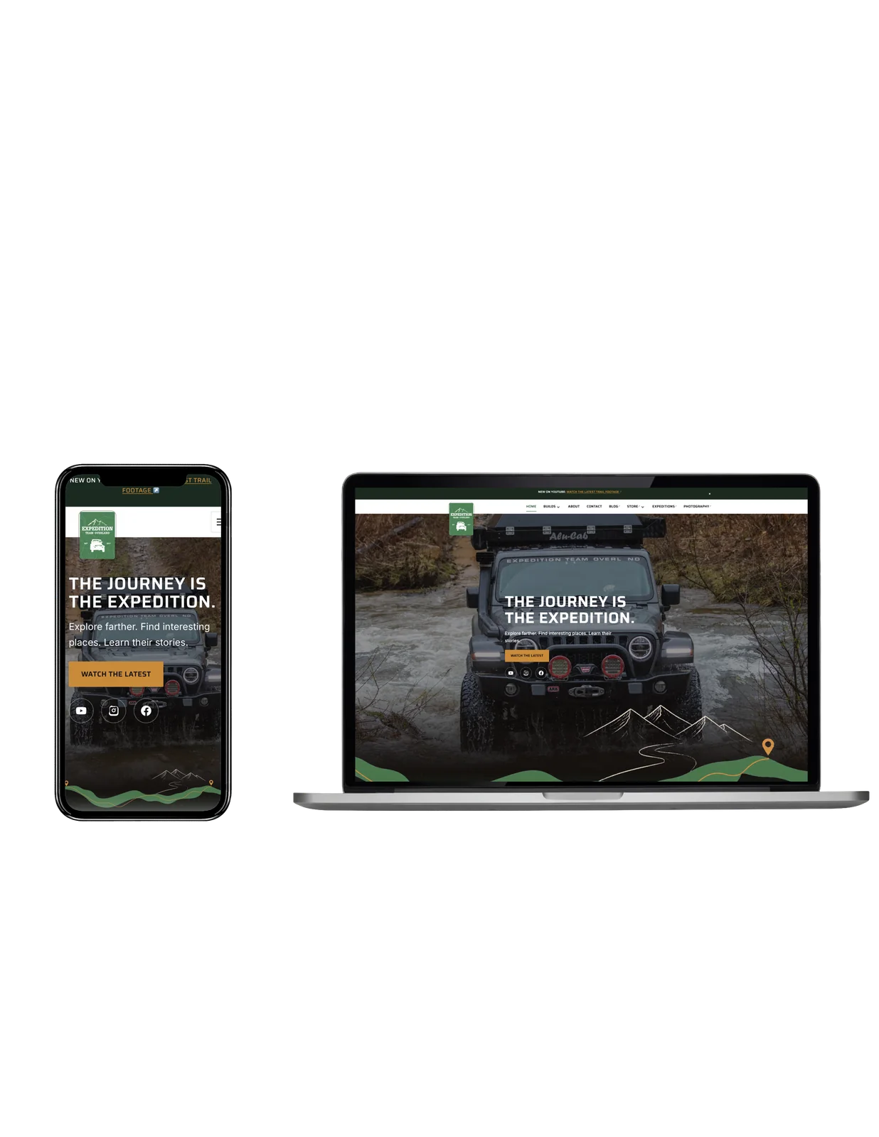 Expedition Team Overland website design